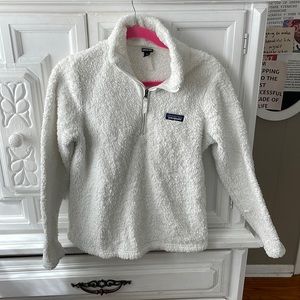 Patagonia kids White fleece quarter zip